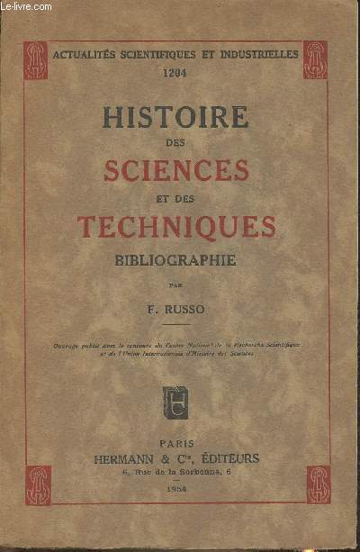 Histoire des sciences et des techniques bibliographie