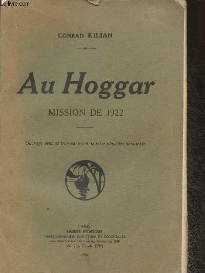 Au Hoggar, mission de 1922