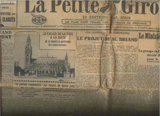La petite Gironde n20836- Mercredi 31 Juillet 1929
