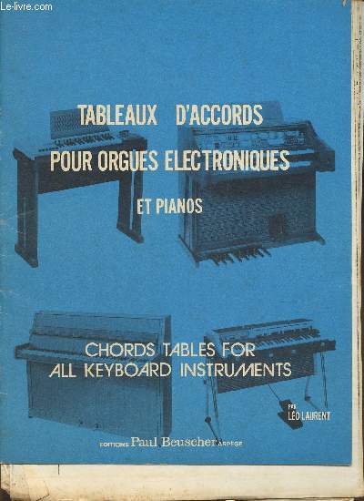 Tableaux d'accords pour orgues lectroniques et pianos