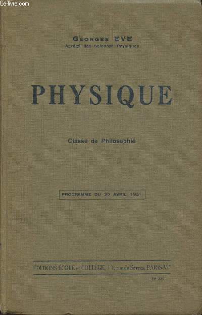 Physique- classe de philosophie