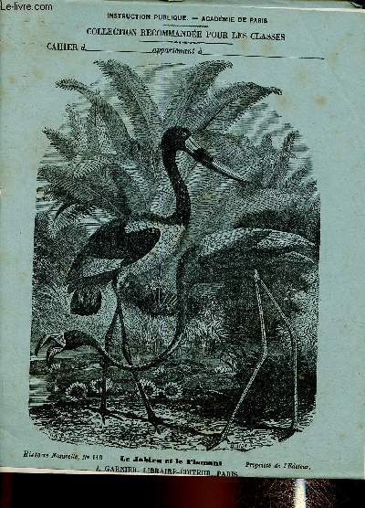 Cahier d'cole. Notice sur le Jabiru et le Flamand (par P. Laurencin)