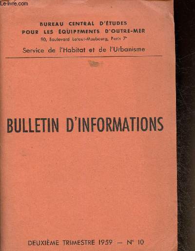 Bulleton d'Informations (deuxime trimestre 1959, n10) - Le bton arm