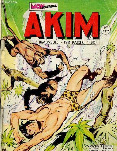 Akim n377, avril 1975 : Akim, le roi de la jungle - Taroo
