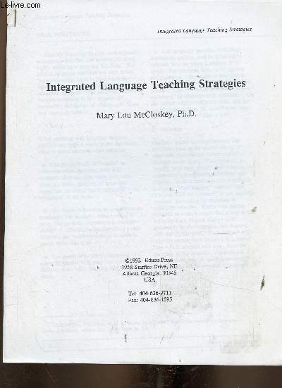 Integrated Language Teaching Strategies
