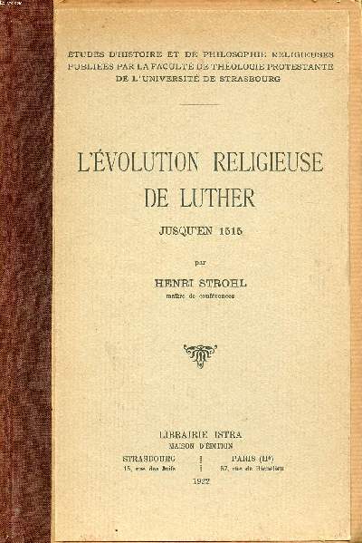 L'volution religieuse de Luther jusqu'en 1515