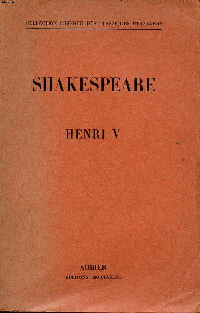 Henri V Collection bilingue des classqiues trangers