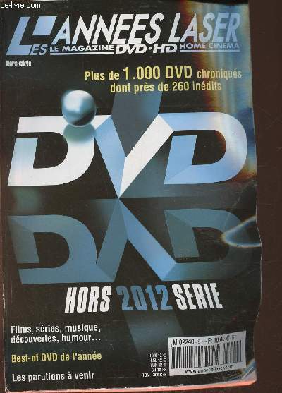 Les annes laser Hors srie Guide dvd-2012 - le magazine du dvd et du hd home cinema- Guide des films et sries en dvd en 2012