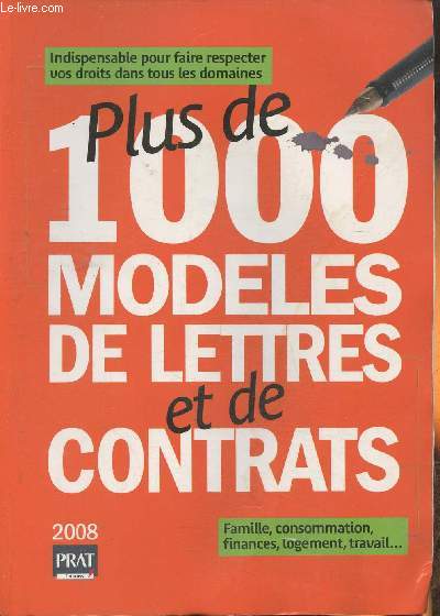 Plus de 1000 modles de lettres et de contrats- Edition 2008