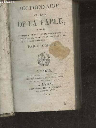 Dictionnaire abrg de la Fable