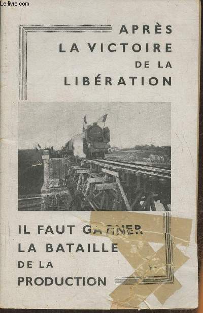 Confrence pour la reprise conomique- le Dimanche 12 Novembre 1944, Salle des ftes de Clichy par l'Union des Syndicats Ouvriers de la rgion Parisienne