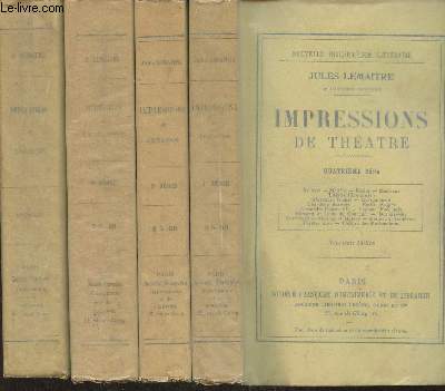 Impressions de thtre 1re  4me sries (4 volumes)