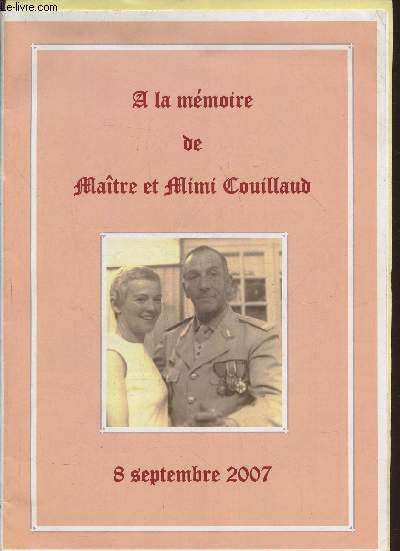 A la mmoire de Matre Mimi Couillaud 8 septembre 2007