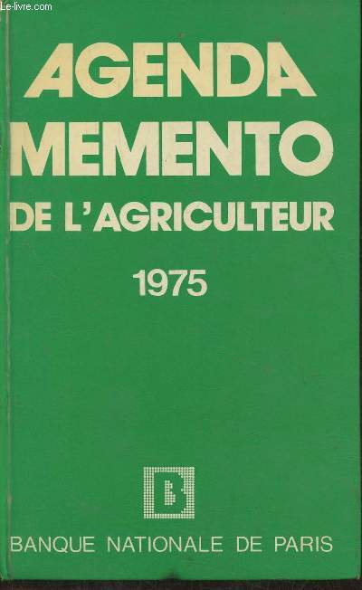 Agenda Mmento de l'agriculteur 1975