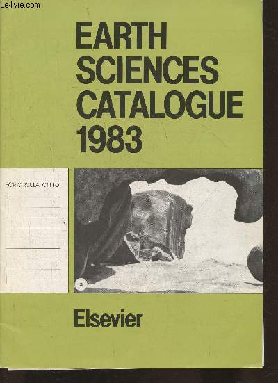 Earth sciences catalogue 1983 Elsevier
