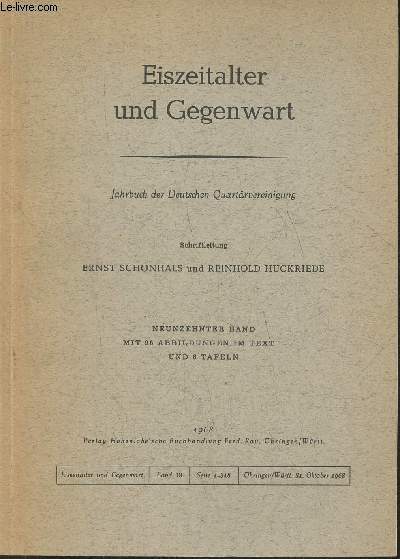 Eiszeitalter une Gegenwart- Jahrbuch der deutschen Quartrvereinigung