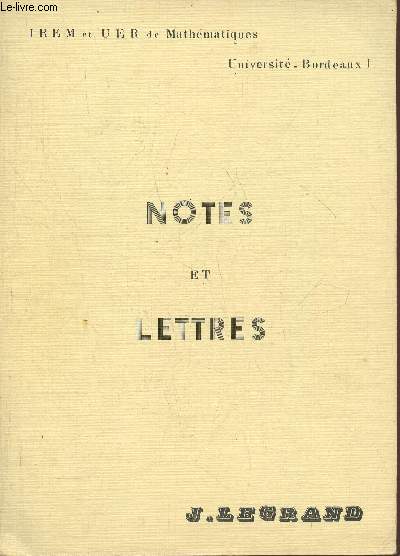 Notes et lettres