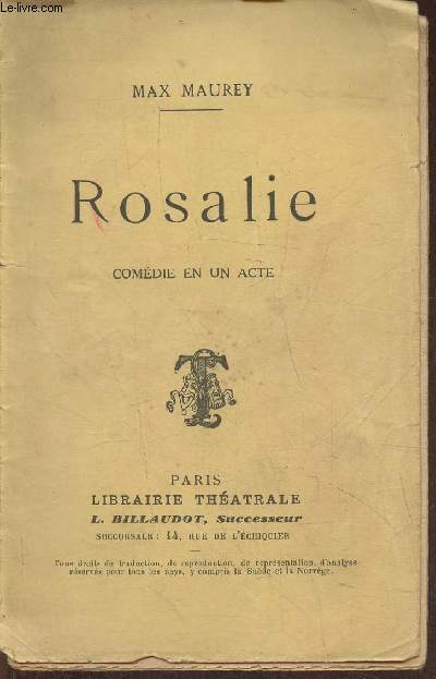 Rosalie- Comdie en 1 acte