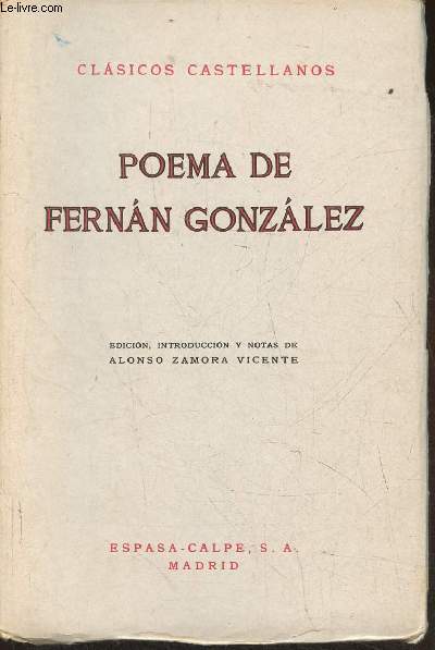 Poema de Fernan Gonzalez (Collection 