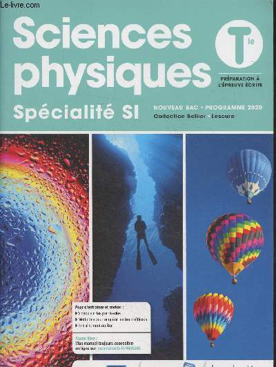 Sciences physiques Spcialit SI Tle (programme 2020) SPECIMEN