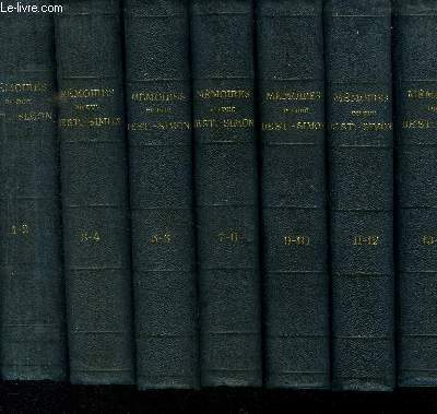 Mmoires complets et authentiques du duc de Saint-Simon. 38 tomes en 19 volumes