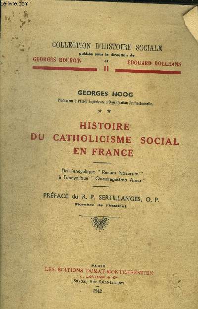 Histoire du Catholicisme social en France