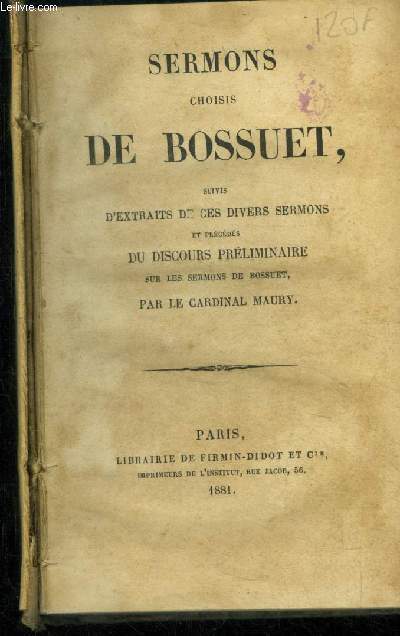 Sermons choisis de Bossuet