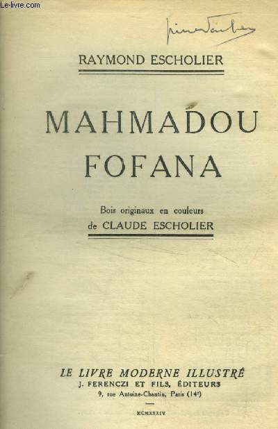 Mahmadou Fofana,N 203 Le Livre moderne illustr.