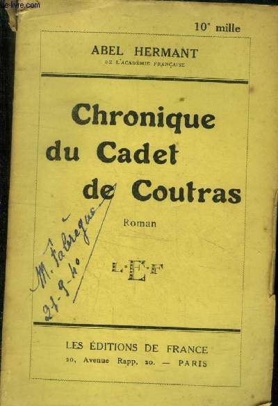 Chroniques du cadet de Coutras