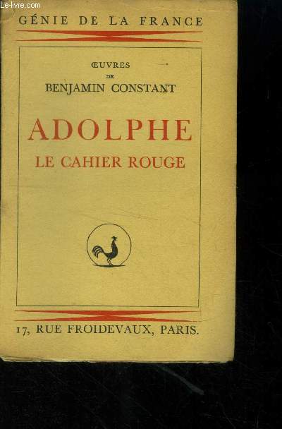 Adolphe le cahier rouge. (collection 