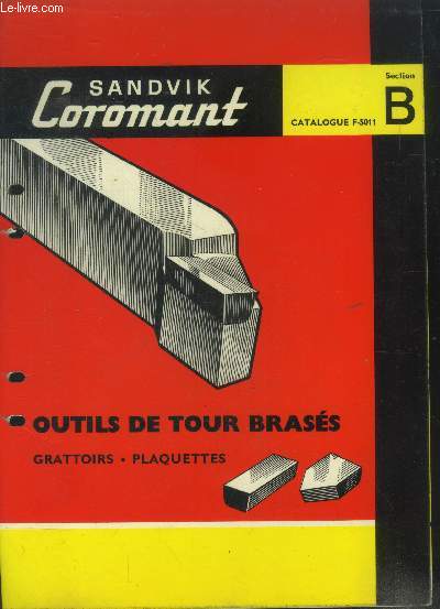Sandvik Coromant Catalogue F-5001 Section B outils de tour brass