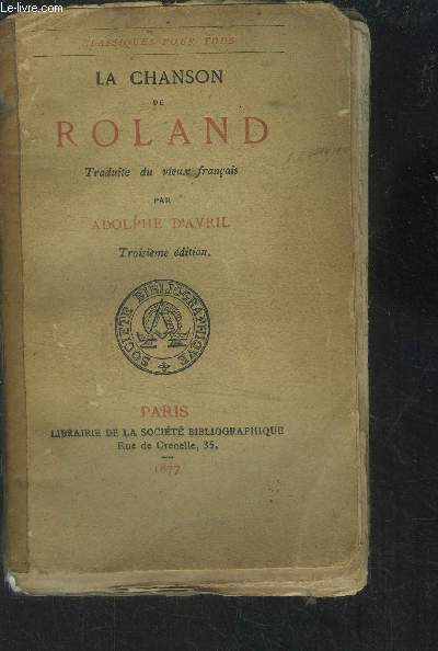 La chanson de Roland.Collection 