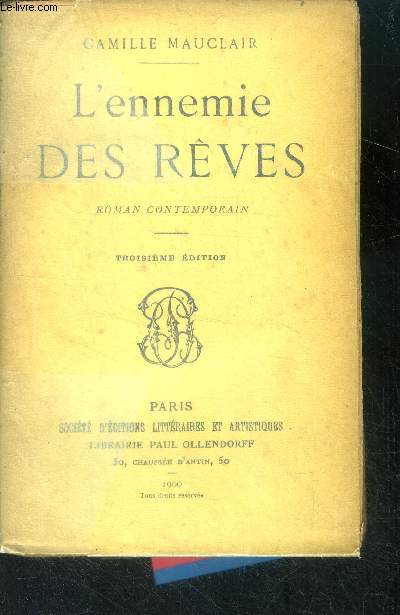 L'ennemie des reves - roman contemporain - 3eme edition