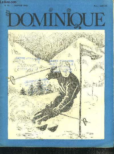Dominique N95, janvier 1962- le radar- film du mois: 101 dalmatiens- les malheurs de l'apothicaire- le monde fantastique des hublots- domino- dominique et cie- actualites...