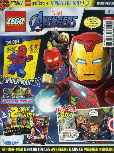 Lego marvel avengers N1 ; Spider man rencontre les avengers dans ce premier numro- 14 pages de BD- 2 super posters...