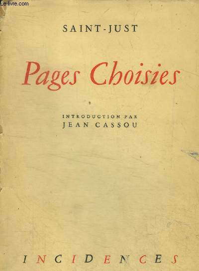 Pages choisies-Introduction par Jean Cassou.Collection 