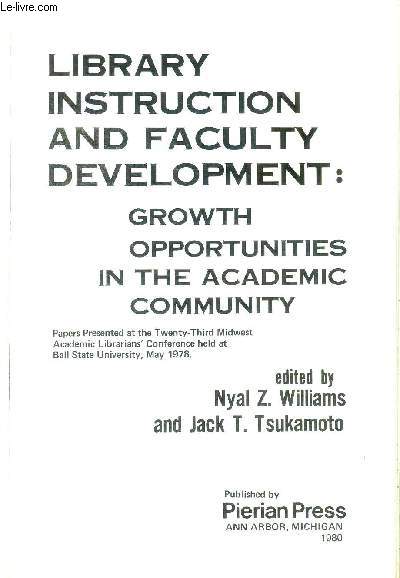 Library instruction and faculty development: growth opportunities in the academic community
