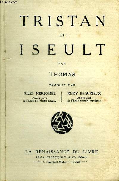 Tristan et Iseult Collection Tous les chefs d'oeuvre de la littrature franaise