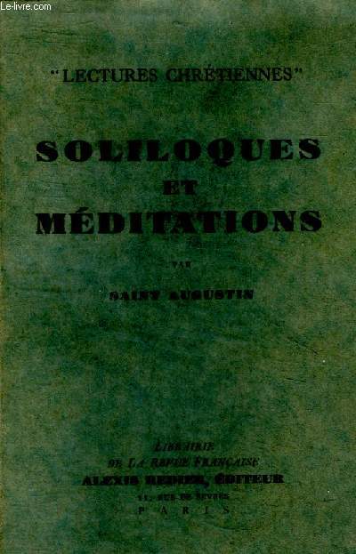 Soliloques et mditations Collection 