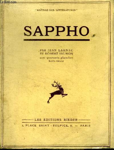 Sappho Collection Maitre de Littratures