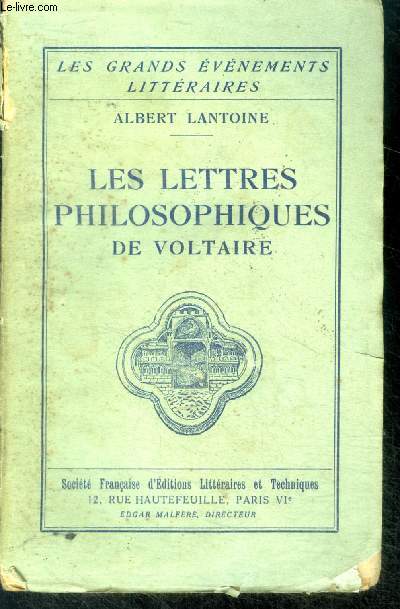 Les lettres philosophiques de voltaire - collection Les Grands Evnements Littraires