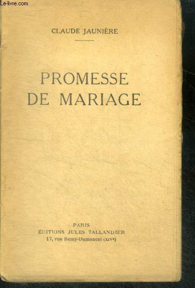 PROMESSE DE MARIAGE