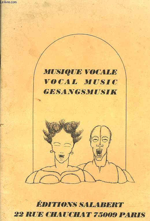 MUSIQUE VOCALE, VOCAL MUSIC, GESANGSMUSIK
