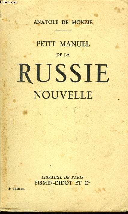 PETIT MANUEL DE LA RUSSIE NOUVELLE