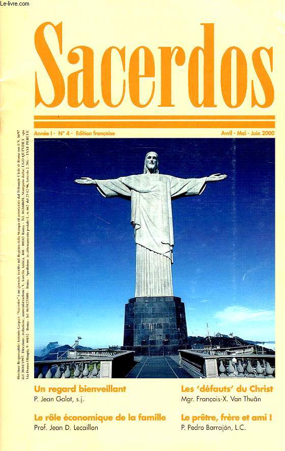 SACERDOS, ANNEE 1, N 4, AVRIL-JUIN 2000