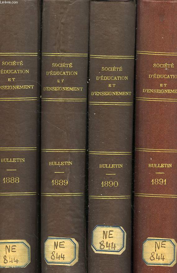 BULLETIN DE LA SOCIETE GENERALE D'EDUCATION ET D'ENSEIGNEMENT, DE 1888 A 1912