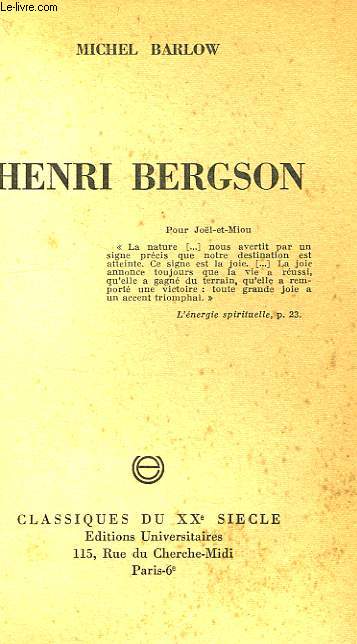 HENRI BERGSON