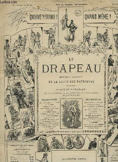 LE DRAPEAU, MONITEUR ILLUSTRE DE LA LIGUE DES PATRIOTES, 4e ANNEE, N 20, 16 MAI 1885