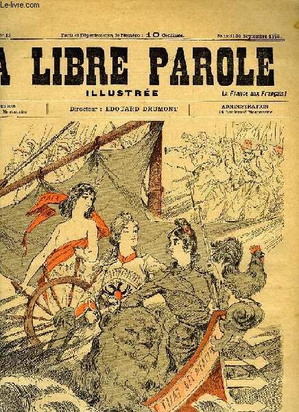 LA LIBRE PAROLE ILLUSTREE, 1re ANNEE, N 12, SAM. 30 SEPT. 1893