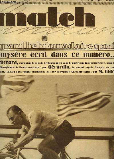 MATCH, L'INTRAN, N 207, 26 AOUT 1930